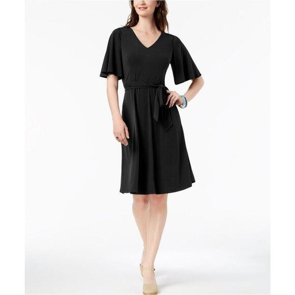 Charter Club Petite Belted A-Line Dress - Picture 1 of 3